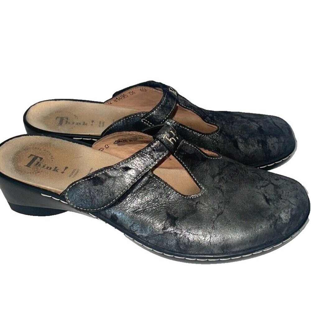 Think! Women’s Mary Jane Strap Mules size 40/ US 9 Genuine Leather European